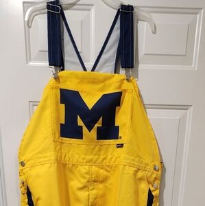 Men's University of Michigan Wolverines Men's Team Stripe Bib Overalls
